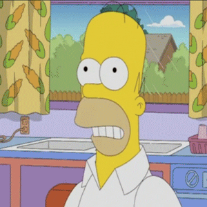 Computer files and folders appear Inside Homer Simpson's mind and an error occurs